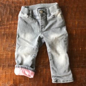 NWOT GAP pink lined stretch jeans 18-24M